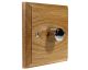 Wood 1 Gang 2Way  400W/VA Dimmer Switch in Solid Light Oak with Polished Stainless dimmer cap