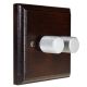 Wood 2 Gang 2Way Push on/Push off 2 x 400W/VA Dimmer Switch in Solid Dark Oak with designer Retro Satin Silver Knob