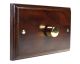 Wood 1 Gang 2Way Push on/Push off 1000W/VA Dimmer Switch on a Twin Plate in Solid Dark Oak