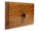 Classic Wood 1 Gang 2Way Push on/Push off 1000W/VA Dimmer Switch on a Twin Plate in Solid Medium Oak