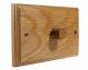 Wood 1 Gang 2Way 1000W/VA Dimmer Switch on a Twin Plate in Solid Light Oak