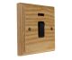 Wood 1 Gang Double Pole 20Amp Rocker Switch with Neon in Ash 