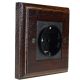 Wood  Black Euro style French and Belgian clip in socket in Solid Dark Oak