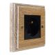 Wood  Black Euro style French and Belgian clip in socket in Solid Limed Oak