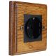 Classic Wood  Black Euro style French and Belgian socket in Solid Medium Oak