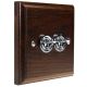 Period Wood 2G 2Way 10A Polished Chrome Toggle Switch in Dark Oak