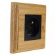 Classic Wood Euro style German Schuko socket in Solid Light Oak