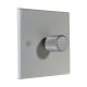 Matt White 1G 2W Fan Control  Dimmer Switch with Silver Retro Dimmer Knob