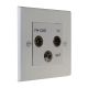 Matt White Euro Style Triplex clip in socket