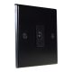 Matt Black 1G TV Co-axial isolated Socket