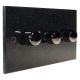 Quarry 3 Gang  2 Way LED  Dimmer in Black Pearl