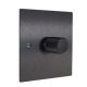 Penland 1G 2W 400W/VA Dimmer Switch in Brushed Matt Black Aluminium with Retro Dimmer Knob