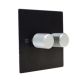 Penland 2G 2W LED Dimmer Switch in Brushed Matt Black with Satin Silver Retro Dimmer Knobs