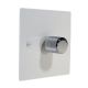 Penland 1G Fan Control Dimmer Switch in Gloss White with Chrome Retro Dimmer Knob