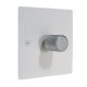 Penland 1G Fan Control Dimmer Switch in Gloss White with Satin Silver Retro Dimmer Knob