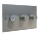 Penland 3G 2W LED Dimmer Switch in Brushed Aluminium-Satin Silver with Retro dimmer caps