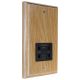 Classic 115/230 Dual Voltage Shaver Socket in Solid Limed Oak