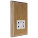 Classic 115/230 Dual Voltage Shaver Socket in Solid Limed Oak