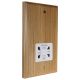 Classic 115/230 Dual Voltage Shaver Socket in Solid Light Oak