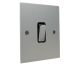 Penland 1 G 2Way 10A Rocker Switch in Brushed Aluminium-Satin Silver with Polished Stainless insert and Black trim