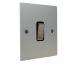 Penland 1 G 2Way 10A Rocker Switch in Brushed Aluminium-Satin Silver with Satin Stainless insert with Black Trim