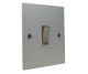 Penland 1G Double Pole 20A Rocker Switch in Brushed Aluminium-Satin Silver with Satin Stainless inserts with White trim