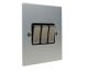 Penland 3 G 2Way 10A Rocker Switch in Brushed Aluminium-Satin Silver with Satin Stainless insert with Black Trim