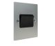 Penland 10A 3Pole Fan Isolator Switch in Brushed Aluminium-Satin Silver  with Black insert