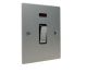 Penland 1G Double Pole 20A Rocker Switch -Satin Silver with Polished Stainless insert and Black trim