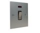 Penland 1G Double Pole 20A Rocker Switch -Satin Silver with Satin Stainless insert with Black Trim