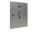 Penland 1G Double Pole 20A Rocker Switch -Satin Silver with Satin Stainless inserts with White trim