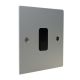 Penland 1G 20A Cord Outlet in Brushed Aluminium-Satin Silver with Black insert with Black Trim