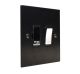 Penland 1G 13A Switch Fuse Spur in Brushed Aluminium Satin Black with Polished Stainless insert with Black Trim