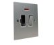 Penland 1 G 13A Switch Fuse Spur -Satin Silver with Polished Stainless Inserts and White trim 