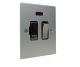 Penland 1 G 13A Switch Fuse Spur -Satin Silver with Satin Stainless insert with Black Trim