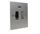 Penland 1 G 13A Switch Fuse Spur -Satin Silver with Satin Stainless inserts with White trim 