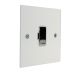 Penland 1 G 13A Unswitched Fuse Spur in Gloss White with Polished Stainless Rockers with White trim