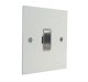 Penland 1 G 13A Unswitched Fuse Spur in Gloss White with Satin Stainless Rockers with White trim