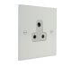 Penland 1G 5A Unswitched Socket in Gloss White with White inserts 