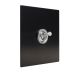 Penland 1G 2W 20A Satin Toggle Switch in Brushed Aluminium Satin Black with Satin Stainless Toggle