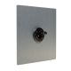 Penland 1G 2Way 20A Black Nickel Toggle Switch in Brushed Aluminium-Satin Silver