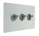 Penland 3 G 2Way 20A  Satin Toggle Switch in Gloss White