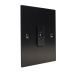 Penland 1G TV Co-axial Non Isolated Socket in Brushed Aluminium Matt Black with Black insert