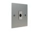 Penland 1G TV Co-axial Non Isolated Socket in Brushed Aluminium-Satin Silver with White insert 