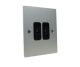 Penland 2G TV Co-axial Non Isolated Socket in Brushed Aluminium-Satin Silver with Black insert 