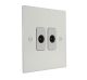 Penland 2G TV Co-axial Non Isolated Socket in Gloss White with White inserts 