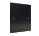 Penland Single Blank Plate in Brushed Aluminium Matt Black