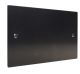 Penland Double Blank Plate in Brushed Aluminium Matt Black