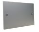 Penland Double Blank Plate in Brushed Aluminium-Satin Silver