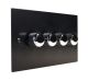 Penland 4G 2W 4 x 250W/VA Dimmer Switch in Brushed Aluminium Satin Black